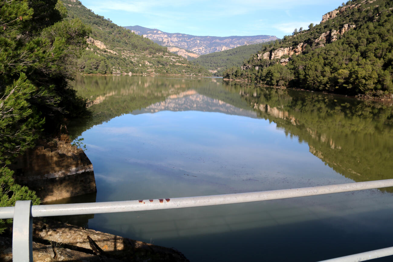 Fotografia d'arxiu del pantà d'Ulldecona.