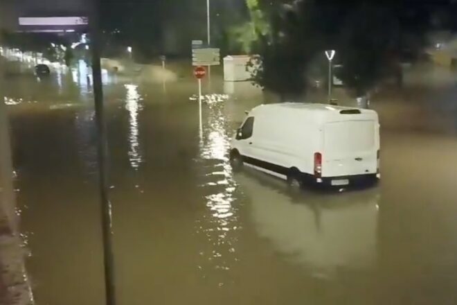 La pluja torrencial causa estralls a Amposta i la Ràpita