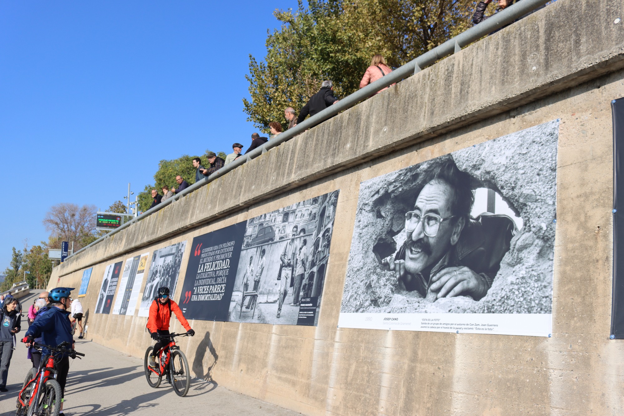 Imatges de l'exposició sobre Joan Guerrero al parc fluvial del Besòs, a l'alçada de Can Zam (Fotografia: O.A.-E.)