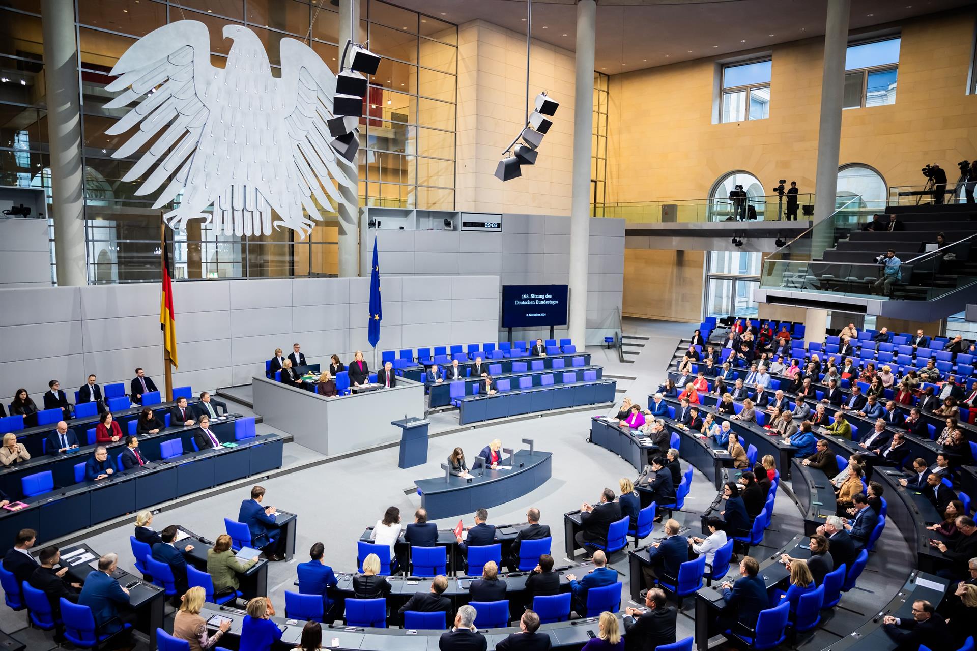 Imatge d'arxiu d'un ple del Bundestag (fotografia: Christoph Soeder / dpa)