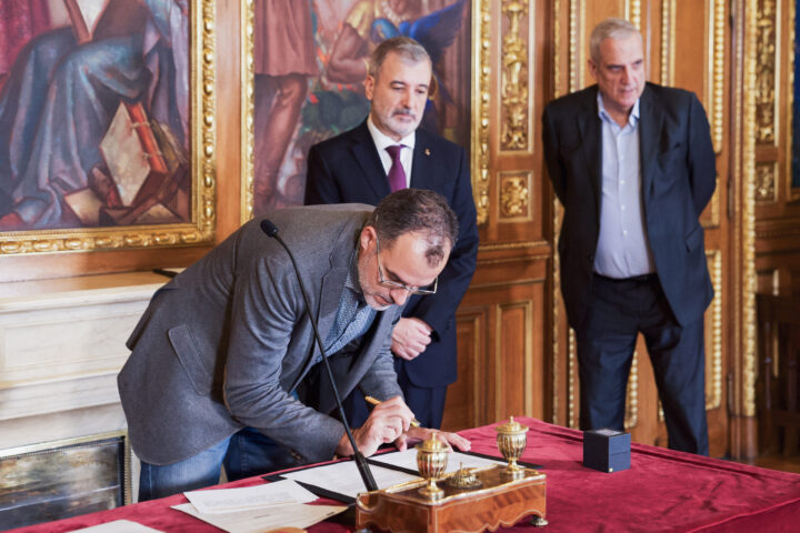 Jordi Rabassa, en un moment de la presa de possessió (fotografia: Ajuntament de Barcelona).