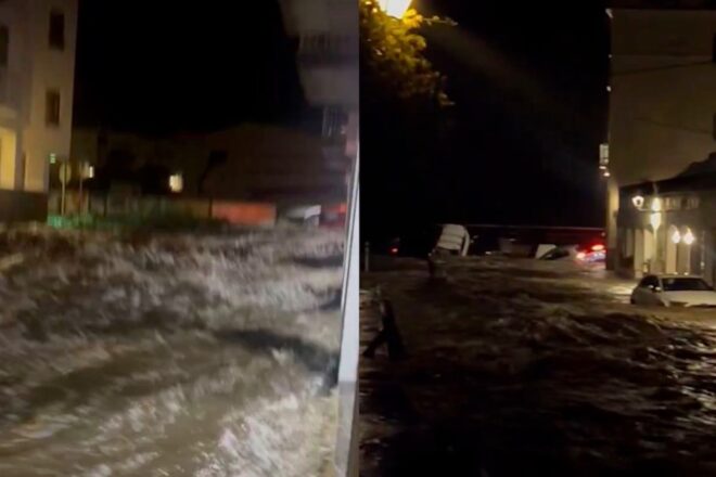 [VÍDEOS] La pluja torrencial a Cadaqués causa inundacions i s’emporta una trentena de cotxes