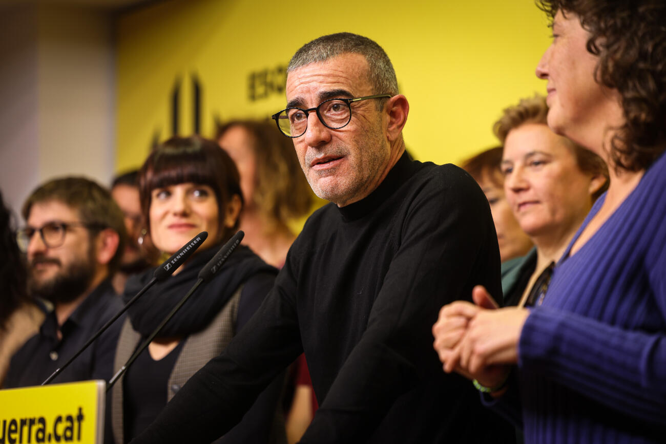 Alba Camps i Xavier Godàs, la nit de les eleccions internes del 14 de desembre (Fotografia: ACN)