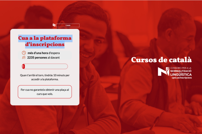 Torna el col·lapse a la web per a inscriure’s als cursos de català del Consorci per la Normalització Lingüística