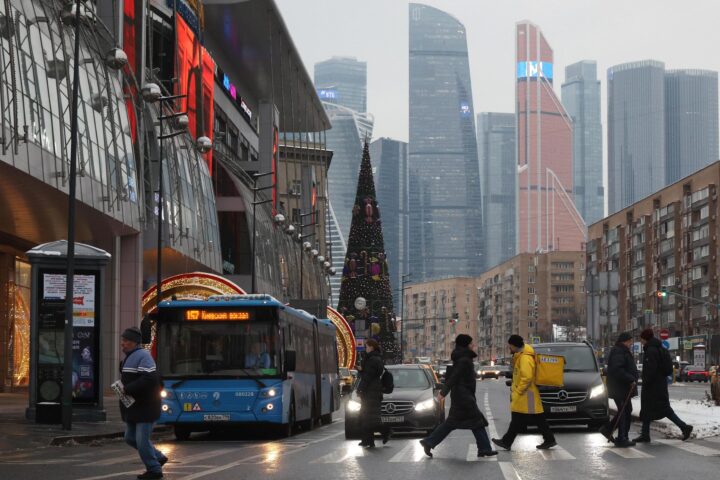 Vista d'un carrer de Moscou aquesta setmana (fotografia: Maxim Xipenkov/Efe).