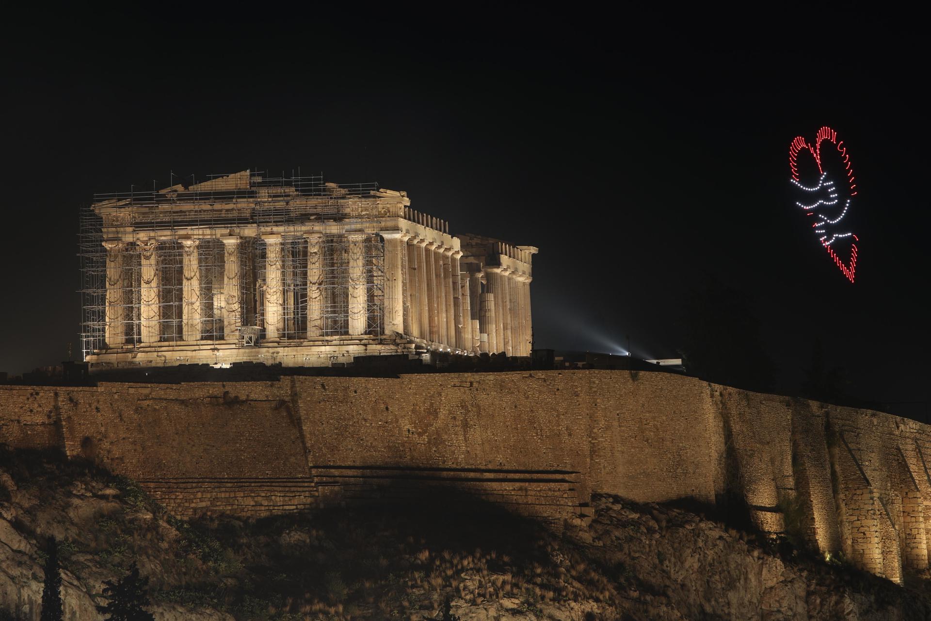 Festival de drons a l'Acròpolis d'Atenes