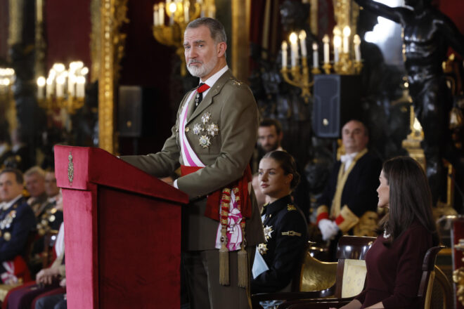 El discurs de Felipe VI en la Pasqua Militar va eliminar una crítica a la dictadura franquista