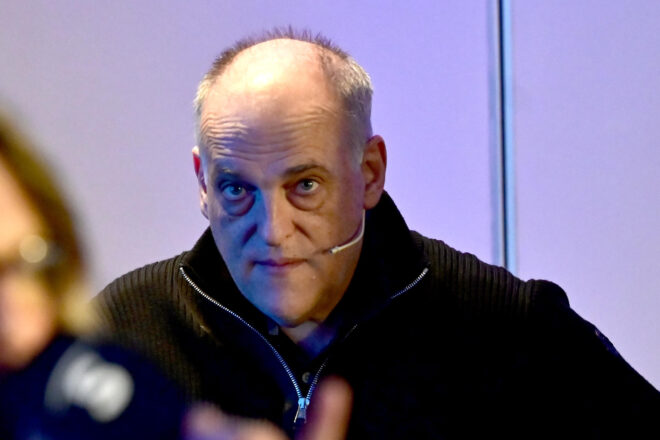 Tebas desmenteix Xavi i assegura que el Barça no va ser a prop de fitxar Messi el 2023