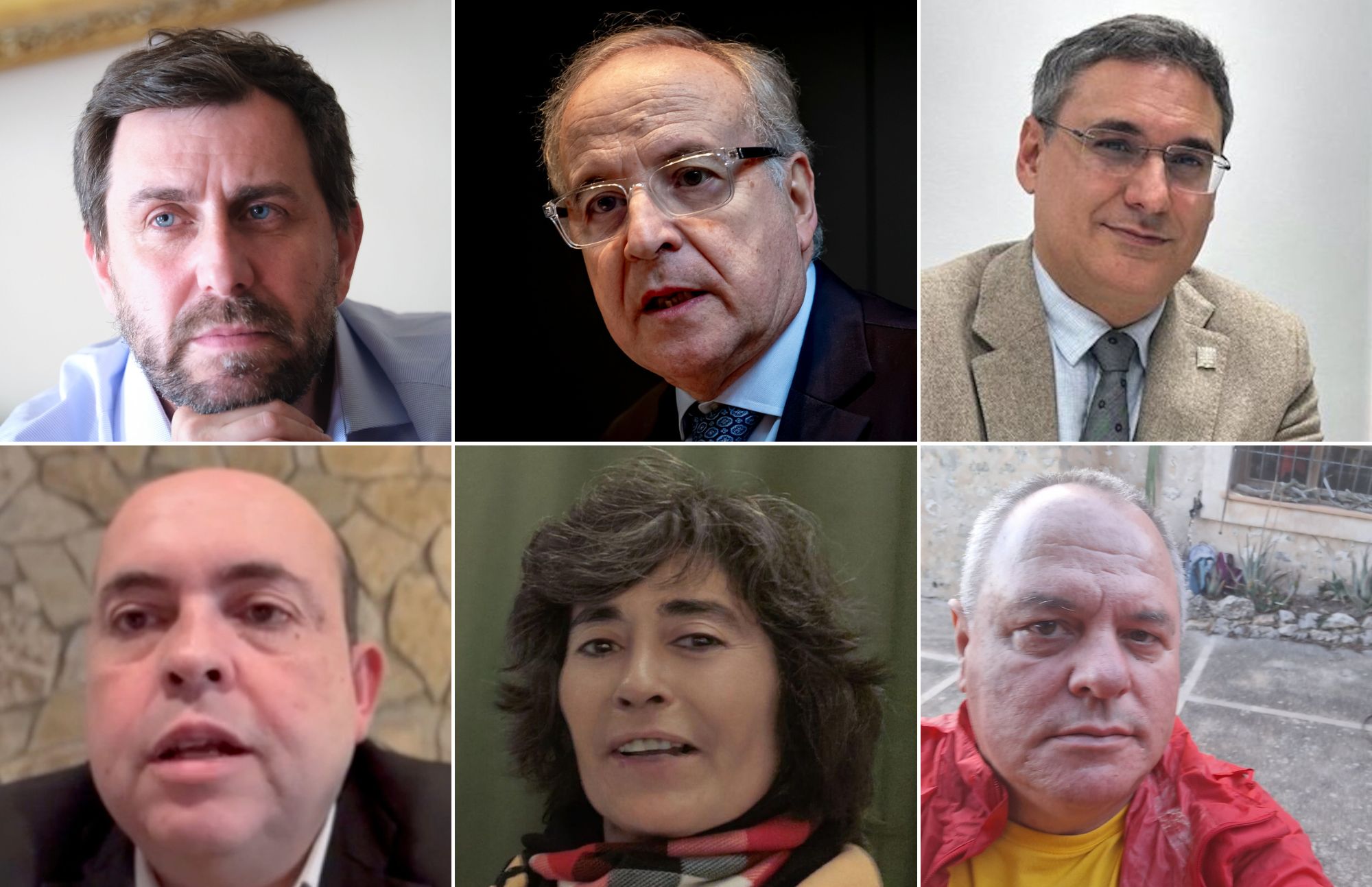 Els sis candidats que es presenten a la presidència del Consell de la República.