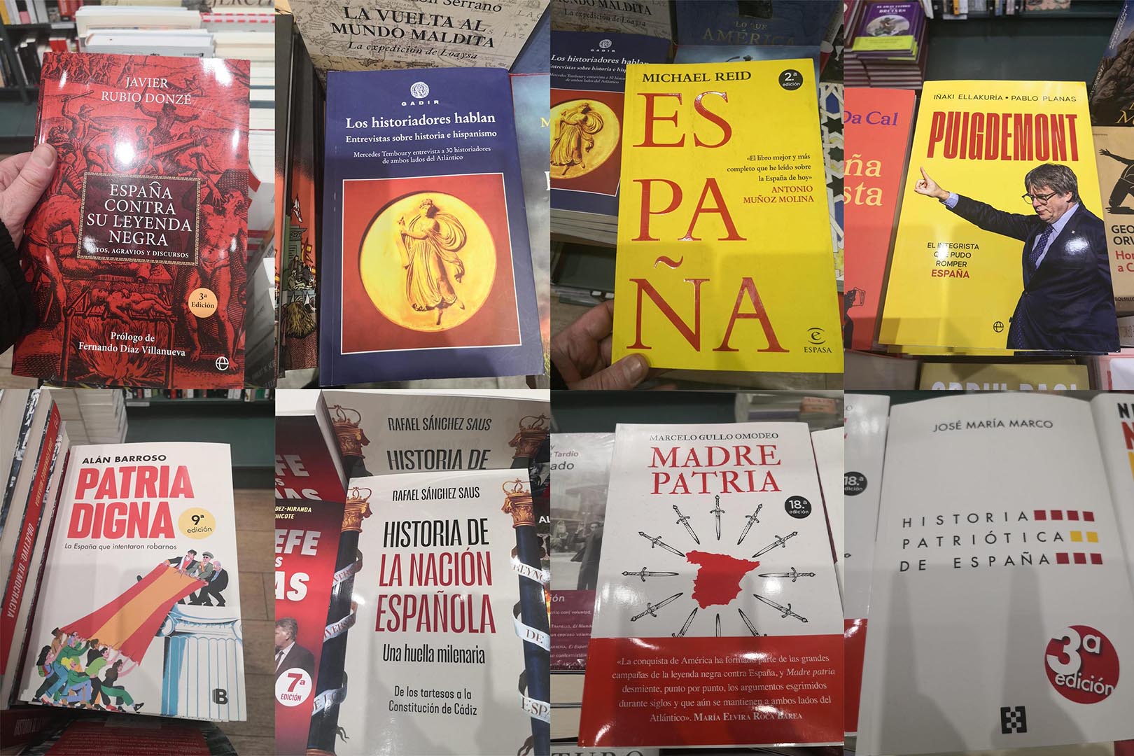 Espanyolisme en una llibreria cèntrica de Barcelona (fotografia: Ferran Lupescu).