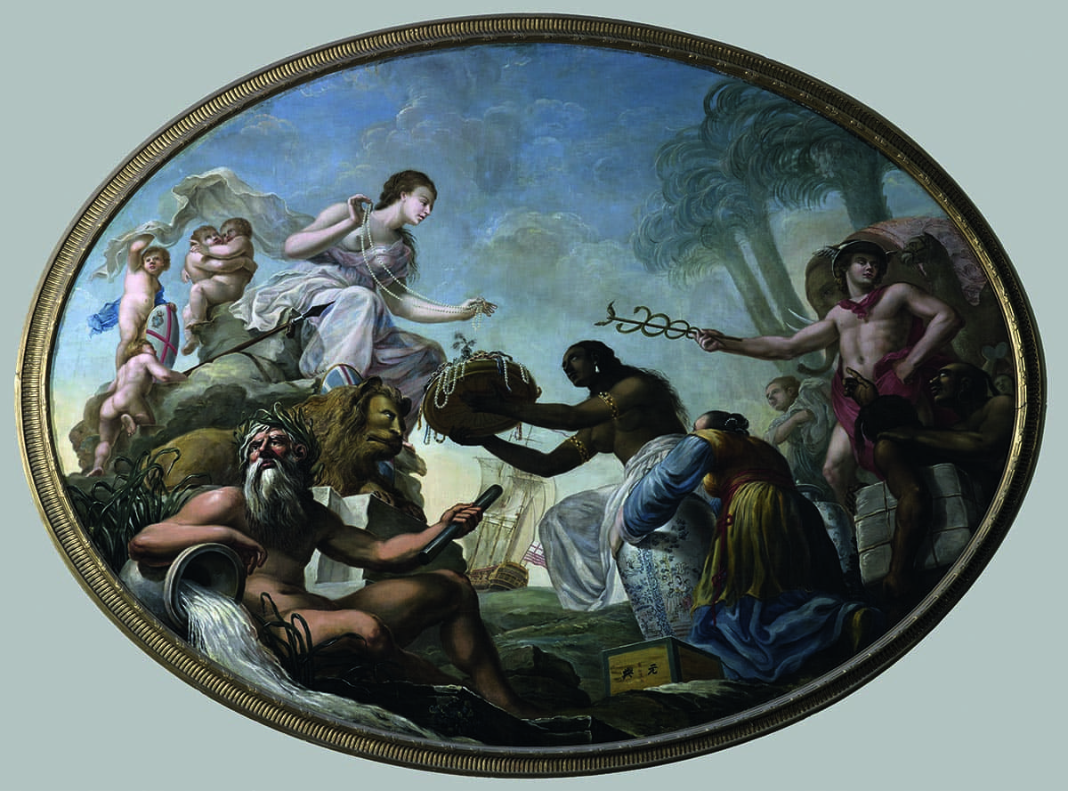 'L'Orient ofereix les seves riqueses a Britània', 1778, Spiridione Roma.