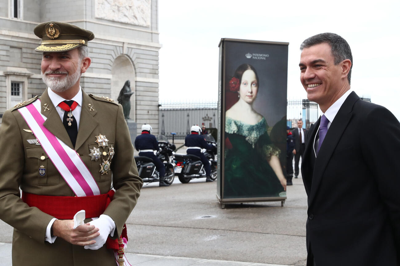 El rei Felip VI i el president del govern espanyol, Pedro Sánchez, en una imatge d'arxiu.