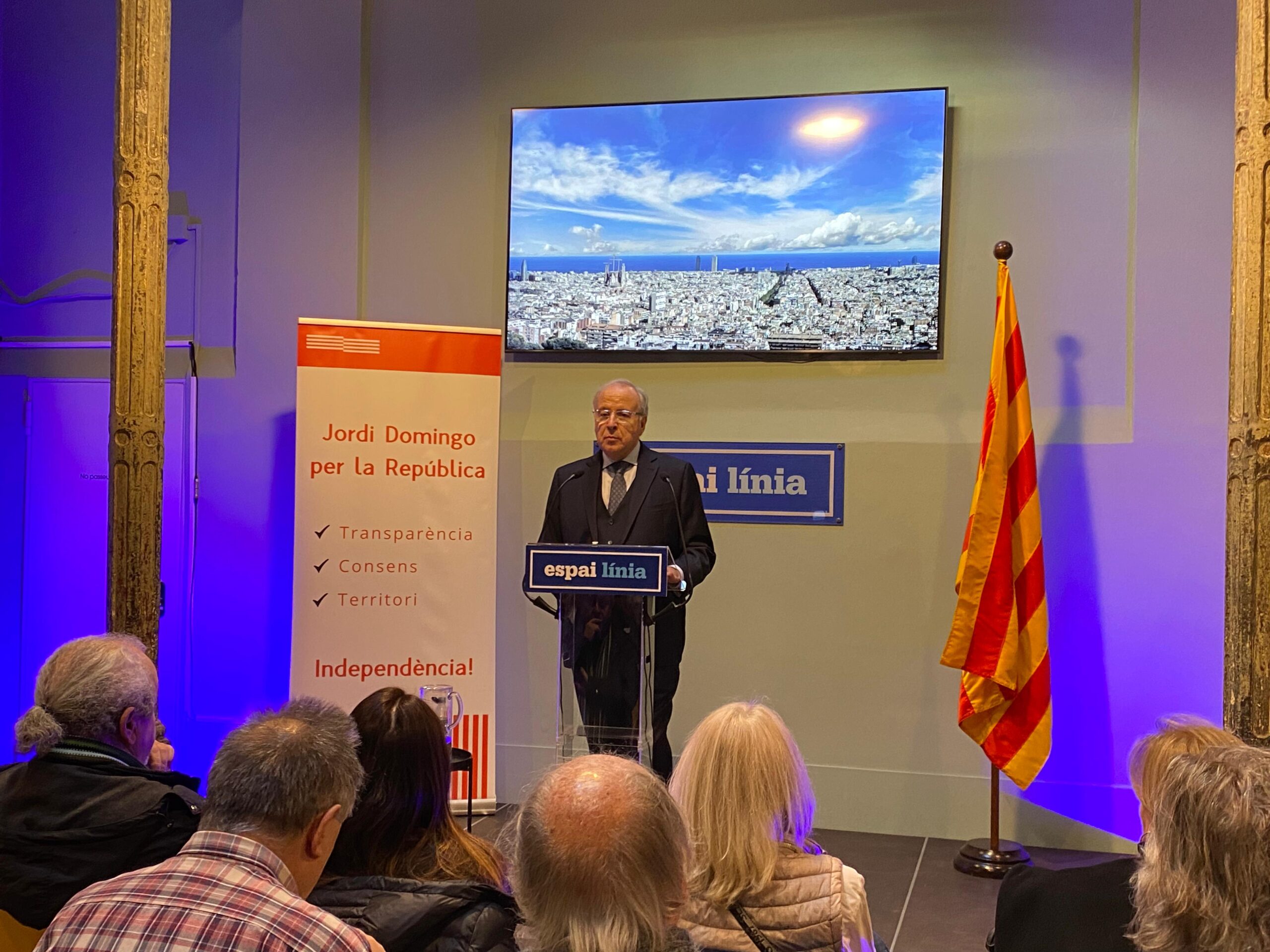 Jordi Domingo, en un moment de la conferènia de premsa (fotografia: Pol Baraza).