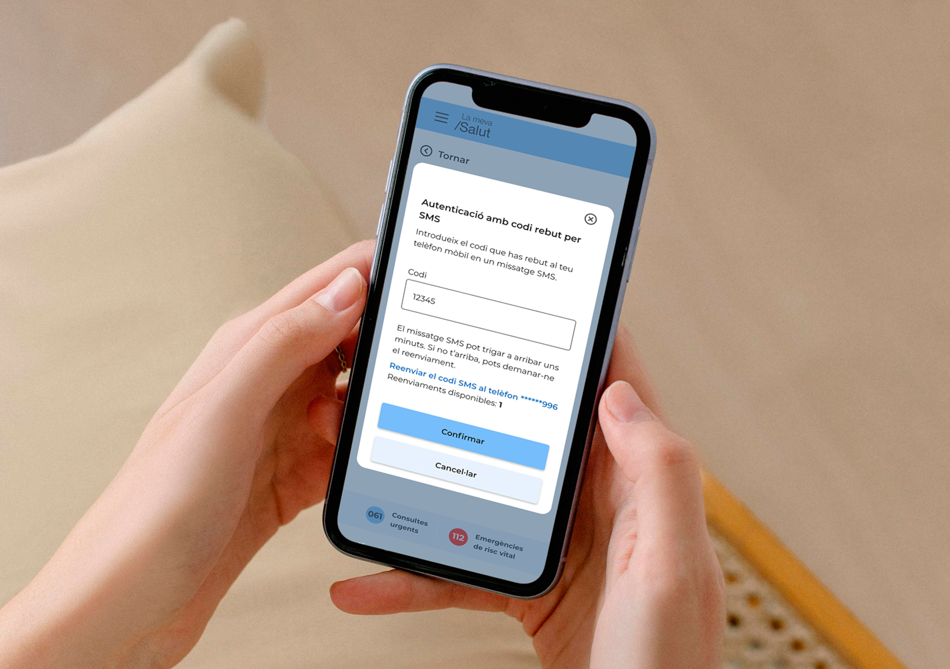 Captura de pantalla de La Meva Salut.