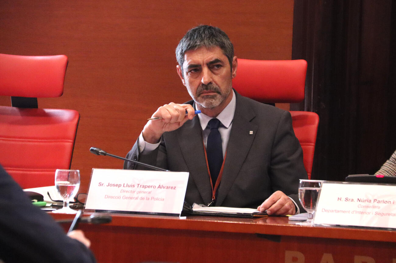 Josep Lluís Trapero, director general de la Policia, en una imatge d'arxiu al parlament.