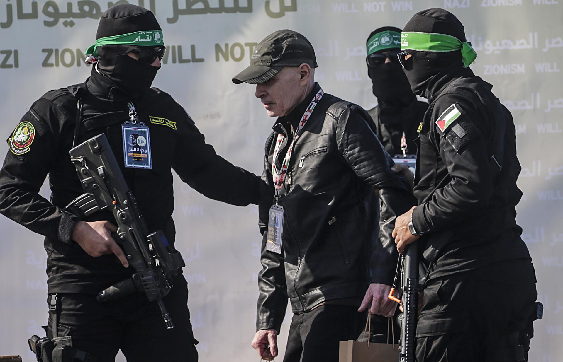 Alliberament de Keith Siegel. Fotografia: EFE/EPA/Mohammed Saber