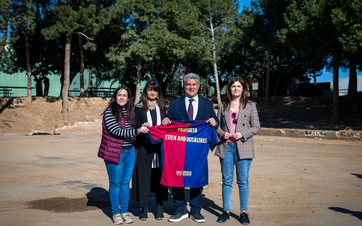 Joan Laporta, durant la visita al País Valencià (fotografia: Marc Graupera).