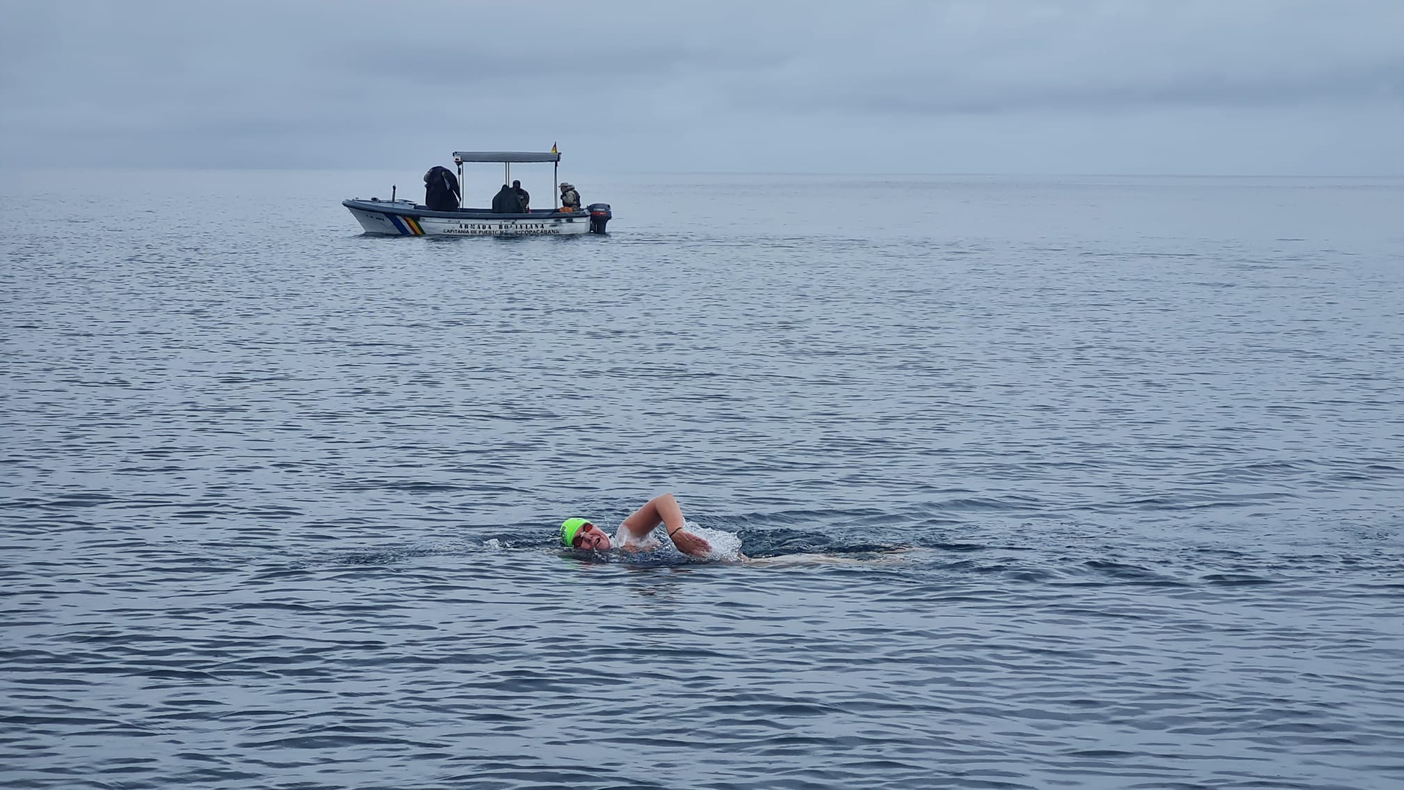 Tita Llorens durant la travessia (fotografia: Siscu Pons)