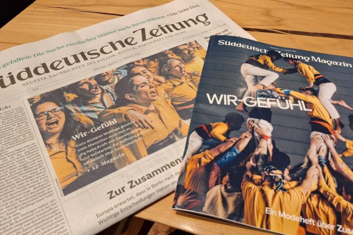 Les fotografies dels Castellers de Berlín publicades al Süddeutsche Zeitung.