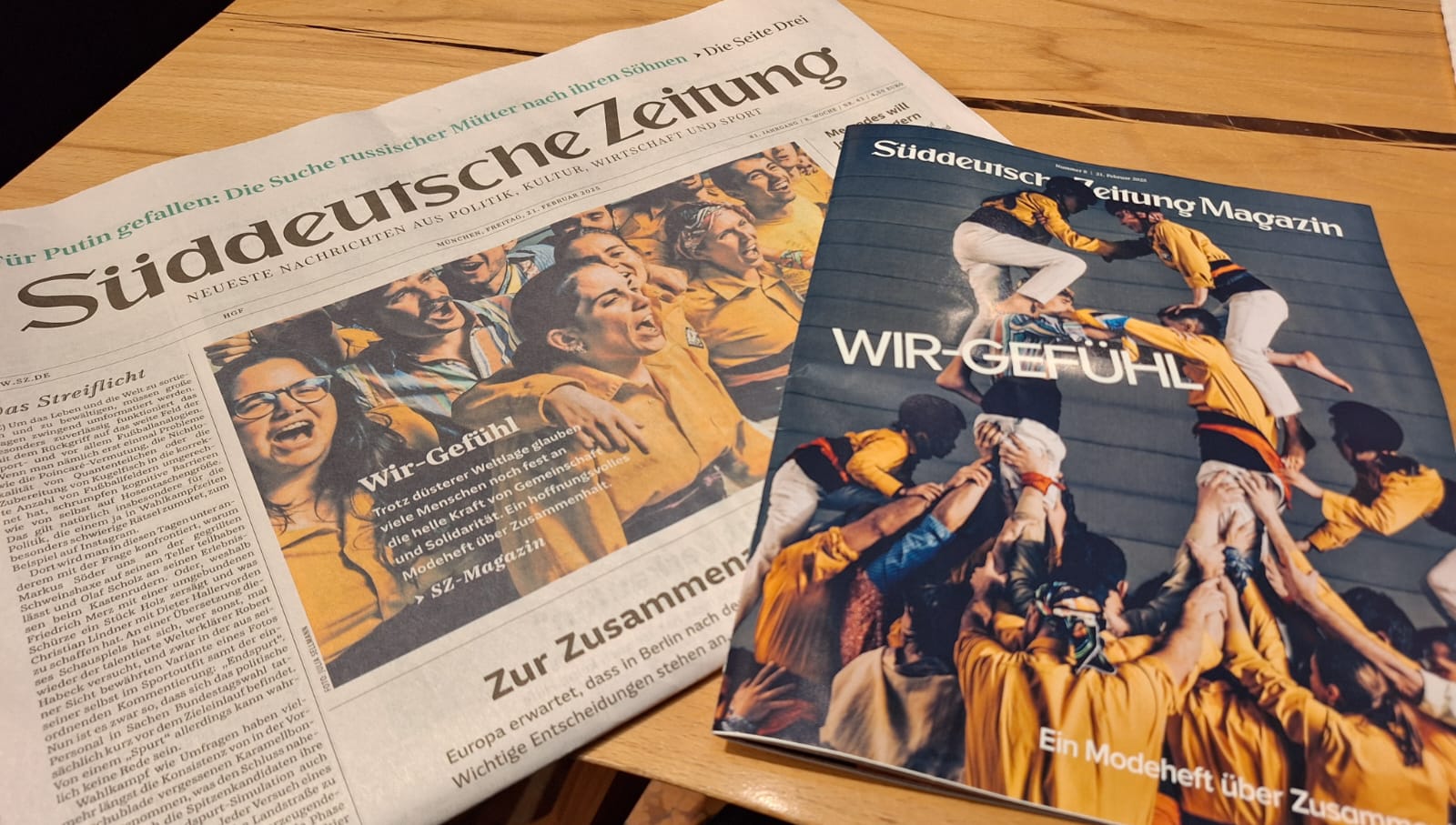 Les fotografies dels Castellers de Berlín publicades al Süddeutsche Zeitung.