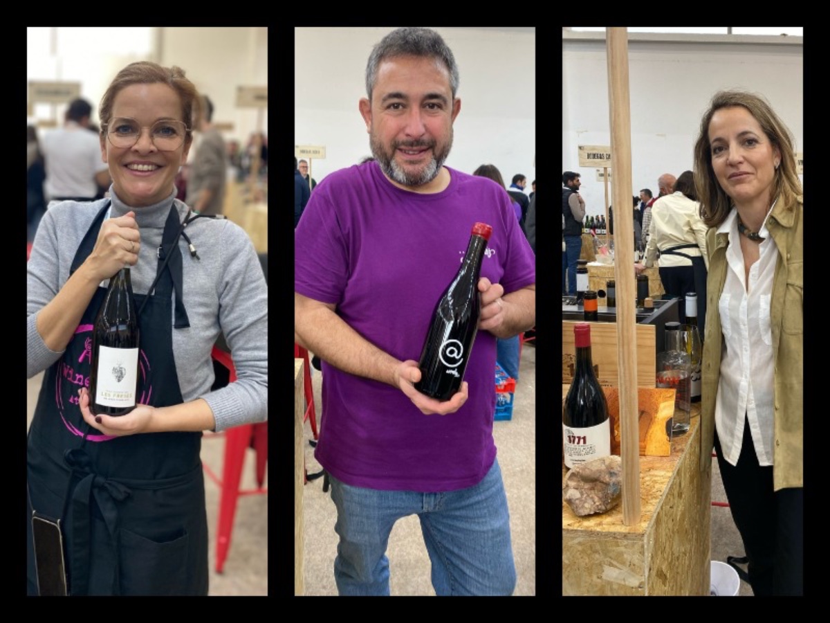 D’esquerra a dreta: Mara Baño del celler les Freses; Ivan Gómez del celler Gratias; i Maria José Velázquez del celler Casa Los Frailes.