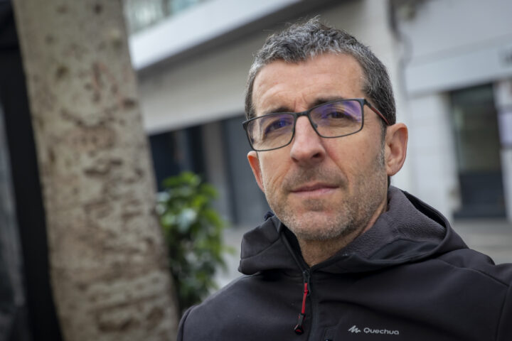 L'artista Frederic Perers, autor del projecte 'L'efecte Villalpando' (fotografia: Albert Salamé).