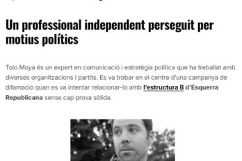 Una captura de pantalla del web sobre els cartells dels Maragall creat per Tolo Moya (Fotografia: ACN)