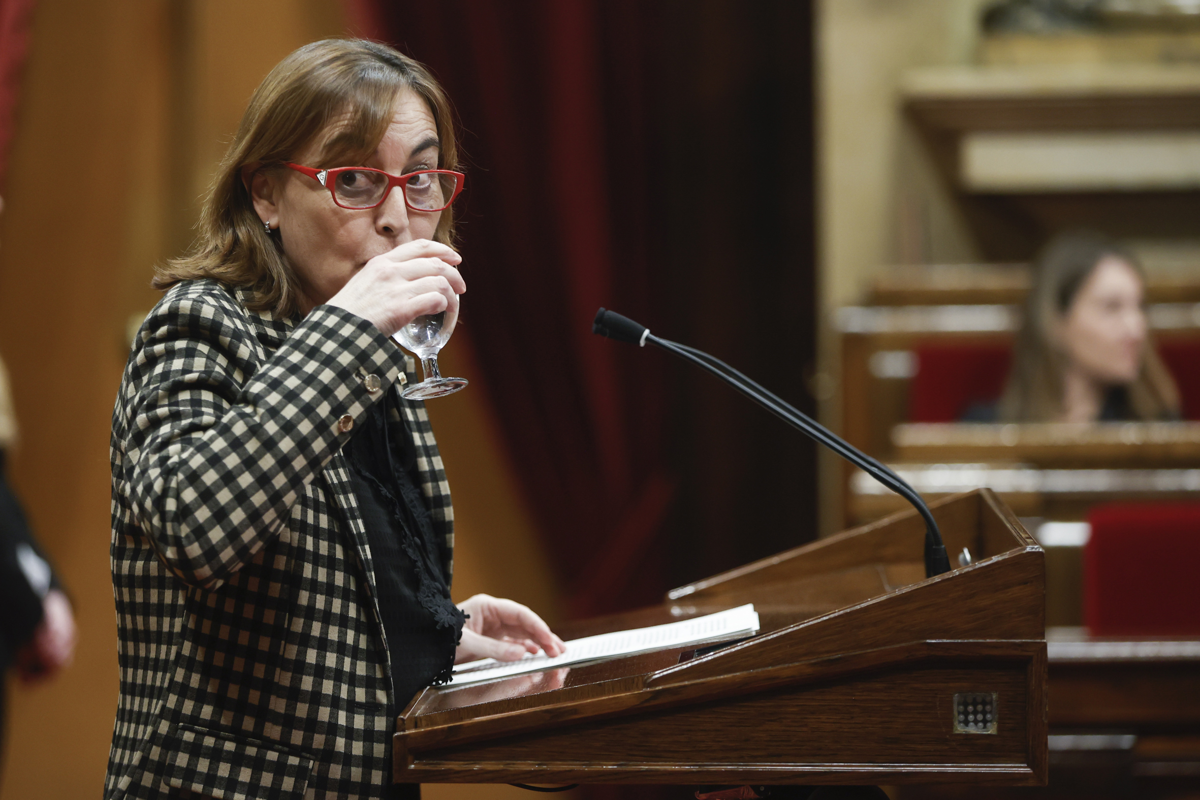 La consellera de Territori, Sílvia Paneque, en un ple al parlament de Catalunya (Fotografia: EFE/Quique García)