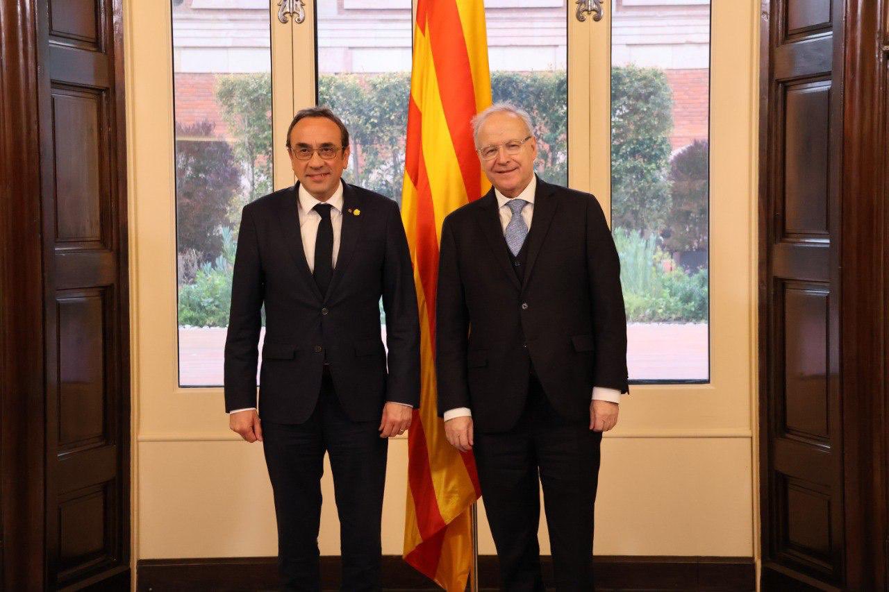 Rull i Domingo, en un moment de la trobada.