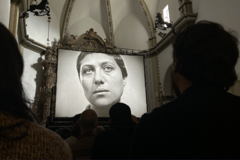 Imatge del film 'Joana d'Arc', de Dreyer, projectat a l'ermita de la Pietat d'Ulldecona.