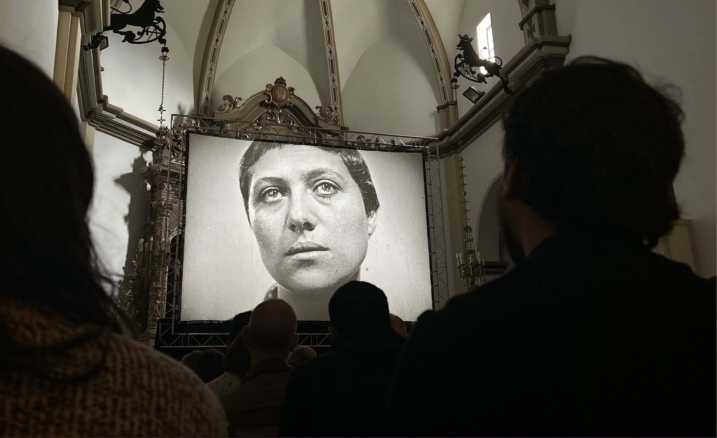 Imatge del film 'Joana d'Arc', de Dreyer, projectat a l'ermita de la Pietat d'Ulldecona.