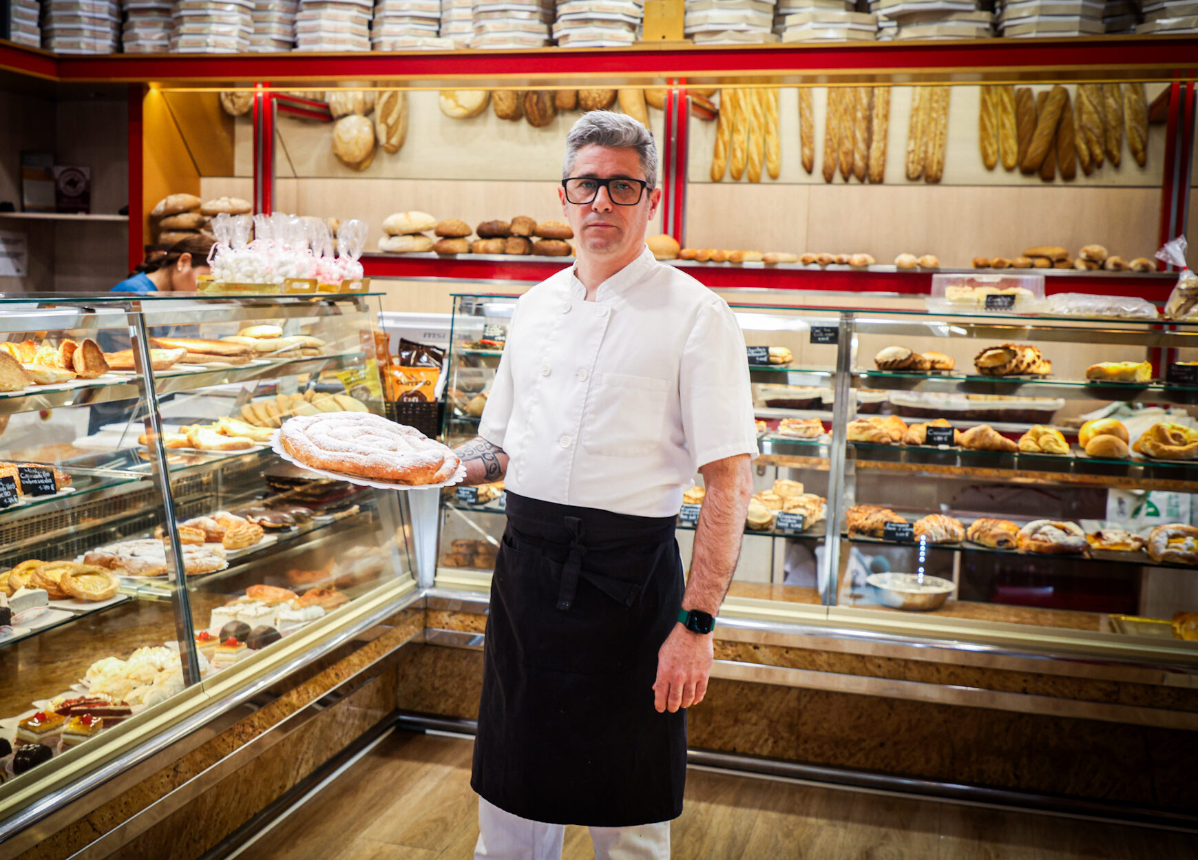 Diego del Jesús, forner del forn 'La Mallorquina', de Palma (fotografia: Martí Gelabert)