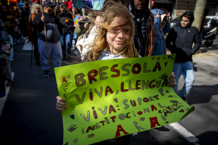 Imatge d'arxiu d'una manifestació de la Bressola a Perpinyà (fotografia: Albert Salamé)