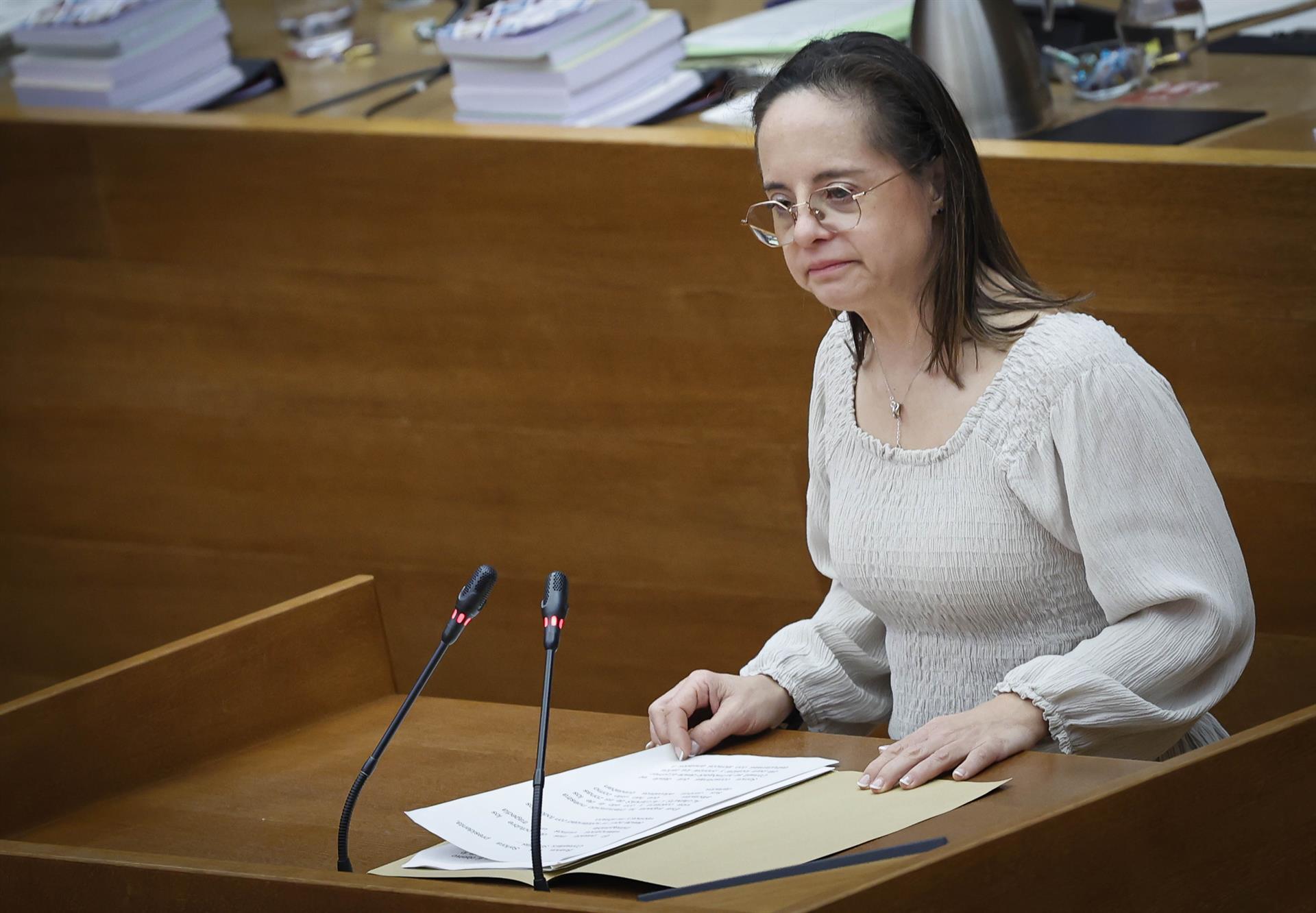 La diputada popular a les Corts, Mar Galcerán. Fotografia: José Cuéllar/Corts Valencianes
