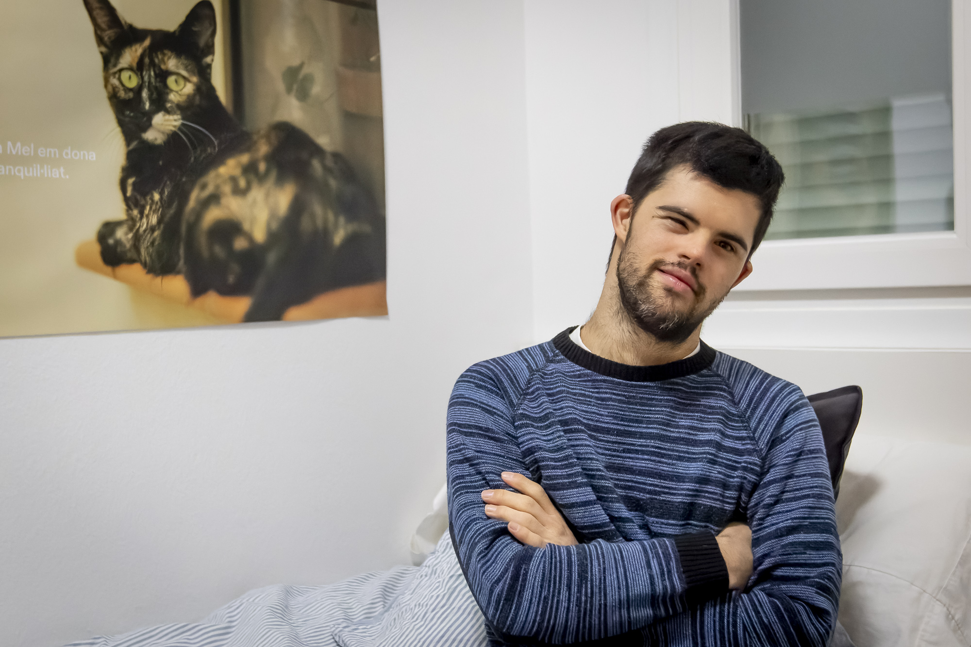 En Quim Vilamajó, a la seva habitació (fotografia: Albert Salamé).
