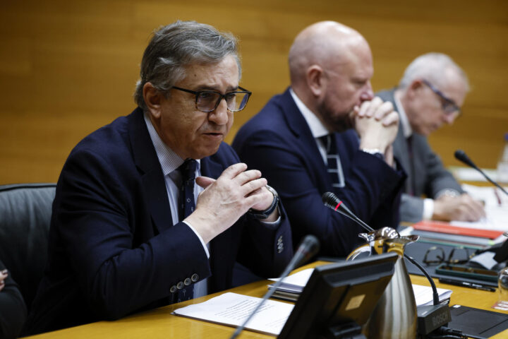 El conseller Rovira, en una comissió de les corts.