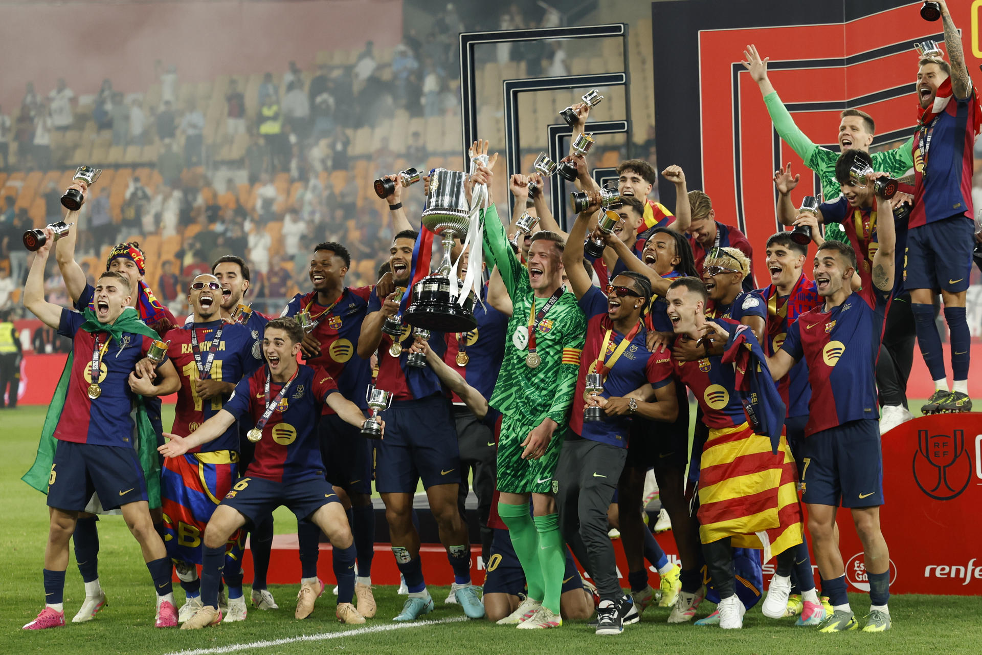 El Barça guanya una final de copa que se li ha complicat i ha necessitat de pròrroga