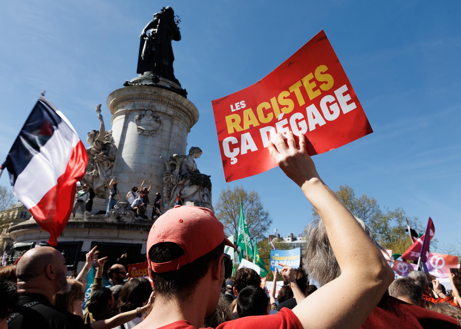 Imatge d'arxiu d'una protesta a París contra l'extrema dreta (fotografia: Sadak Souici).