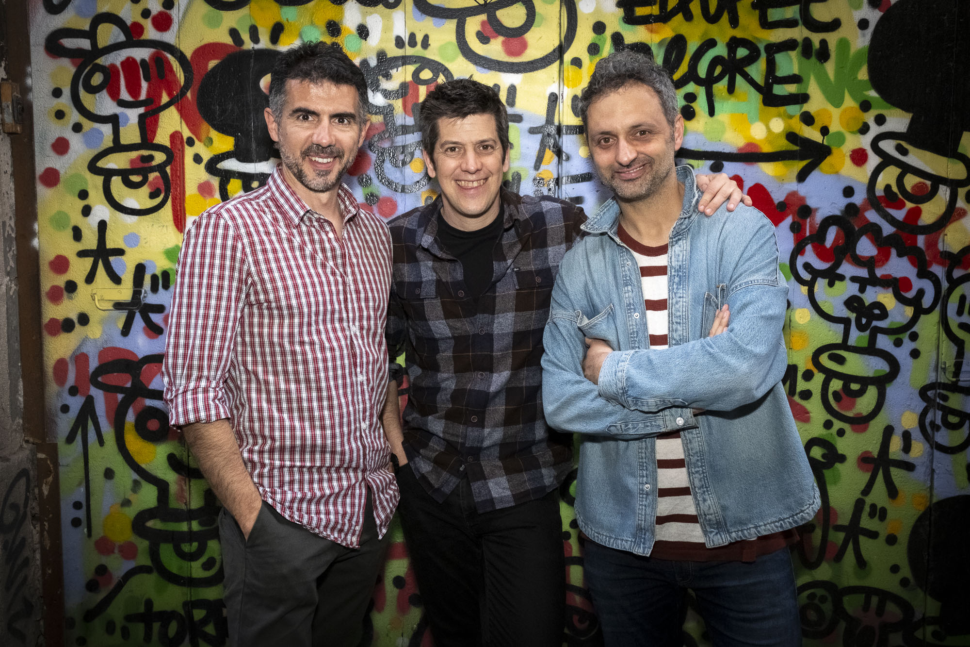 Els Amics de les Arts. (D'esquerra a dreta: Ferran Piqué, Dani Alegret, Joan Enric Barceló )