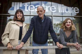 Clàudia Cedó, Jordi Galià i Anna Moliner al Teatre Lliure de Barcelona (fotografia: Albert Salamé).
