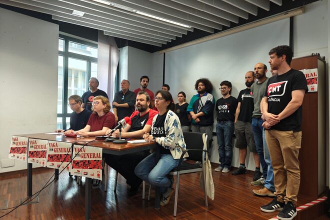 Convoquen una vaga general el 29 de maig per a exigir responsabilitats per la gestió de la gota freda i la crisi social