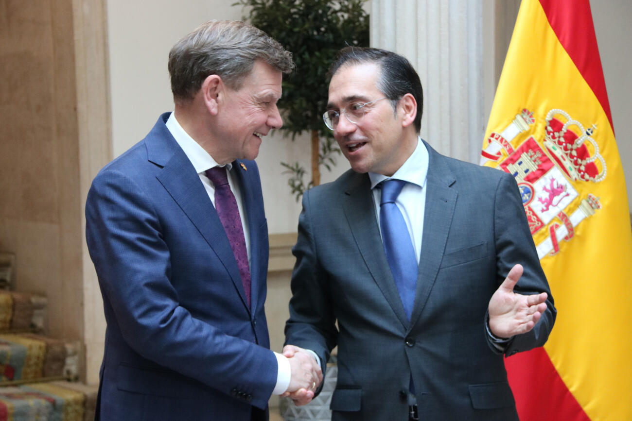 El ministre d'Exteriors del govern espanyol, José Manuel Albares, i el seu homòleg alemany, Johann Wadephul, en una reunió el maig a Madrid.
