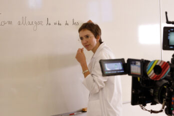 Clotet, en un moment del rodatge (fotografia: Andrea Resmini).