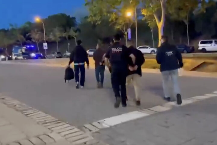 Un moment de la detenció.