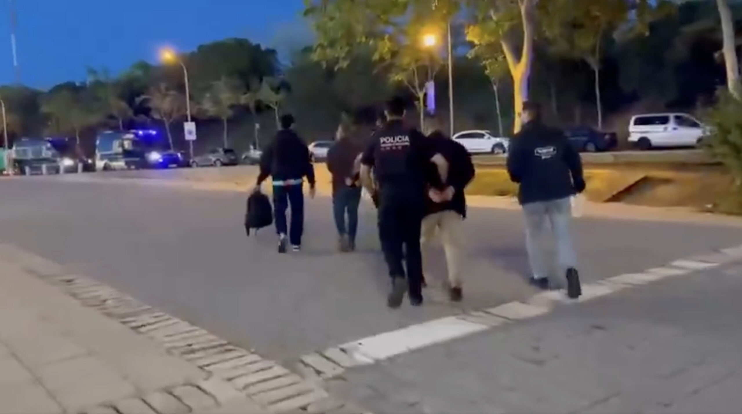Un moment de la detenció.