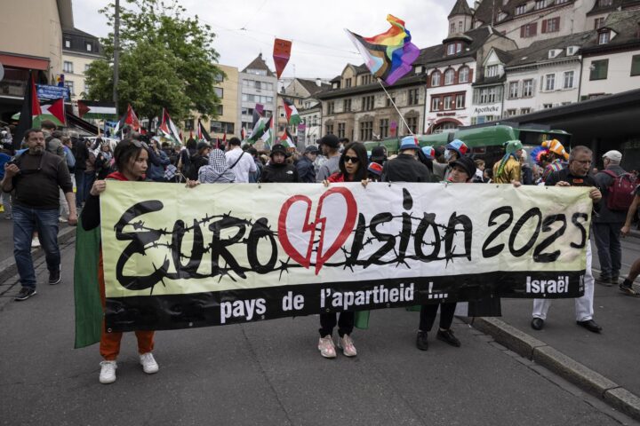 Protesta en contra d'Israel a Eurovisió
