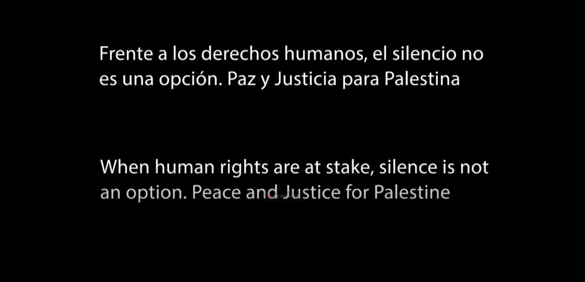 Missatge mostrat per RTVE abans de començar la retransmissió.