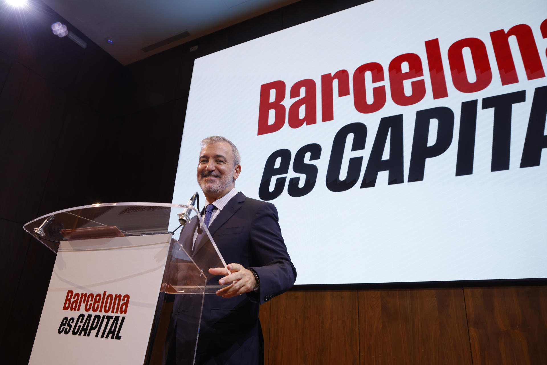 Collboni, a l'acte d'ahir a Madrid (fotografia: Blanca Millez).