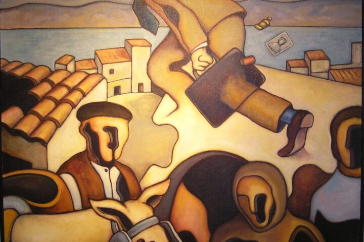 Una de les pintures de l’escriptor.