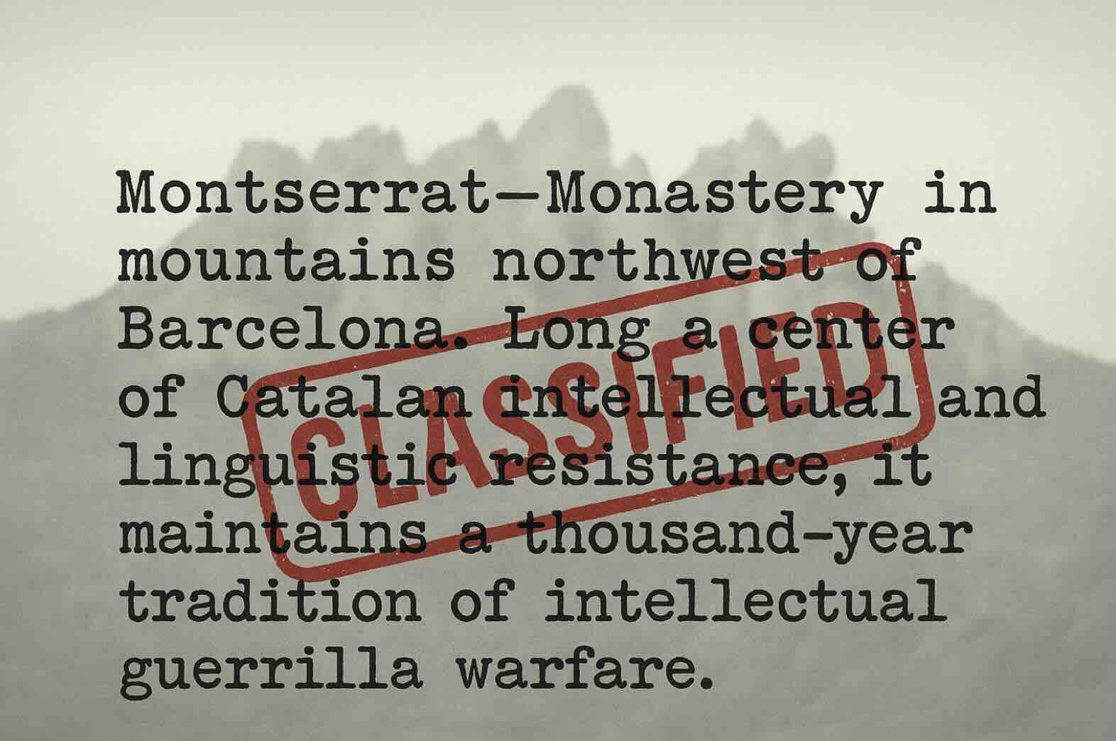 Quan els americans van identificar Montserrat com “el centre de la guerrilla intel·lectual catalana”